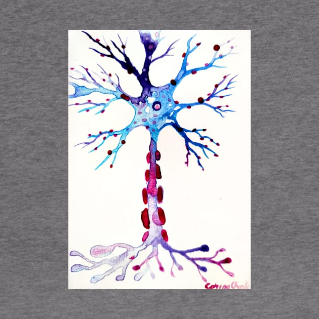 Neuron With Myelin Sheath by CORinAZONe